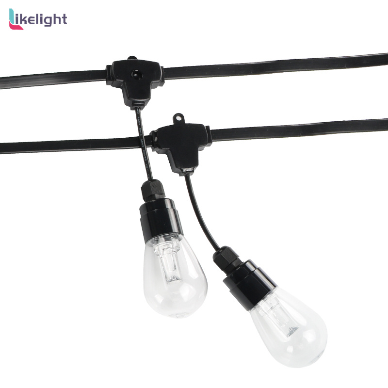 HOME Waterproof Outdoor String Lights 0.9W S14 GS8028 Bulbs String Lights Deckyard Garden Porch Party Deco